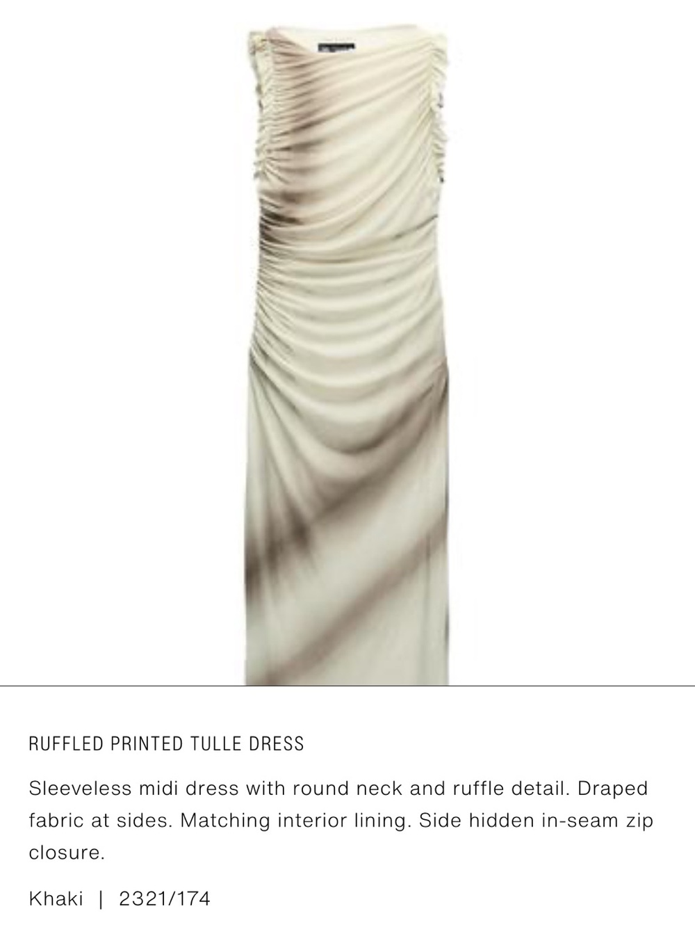 Zara Ruffled Printer Tulle Dress